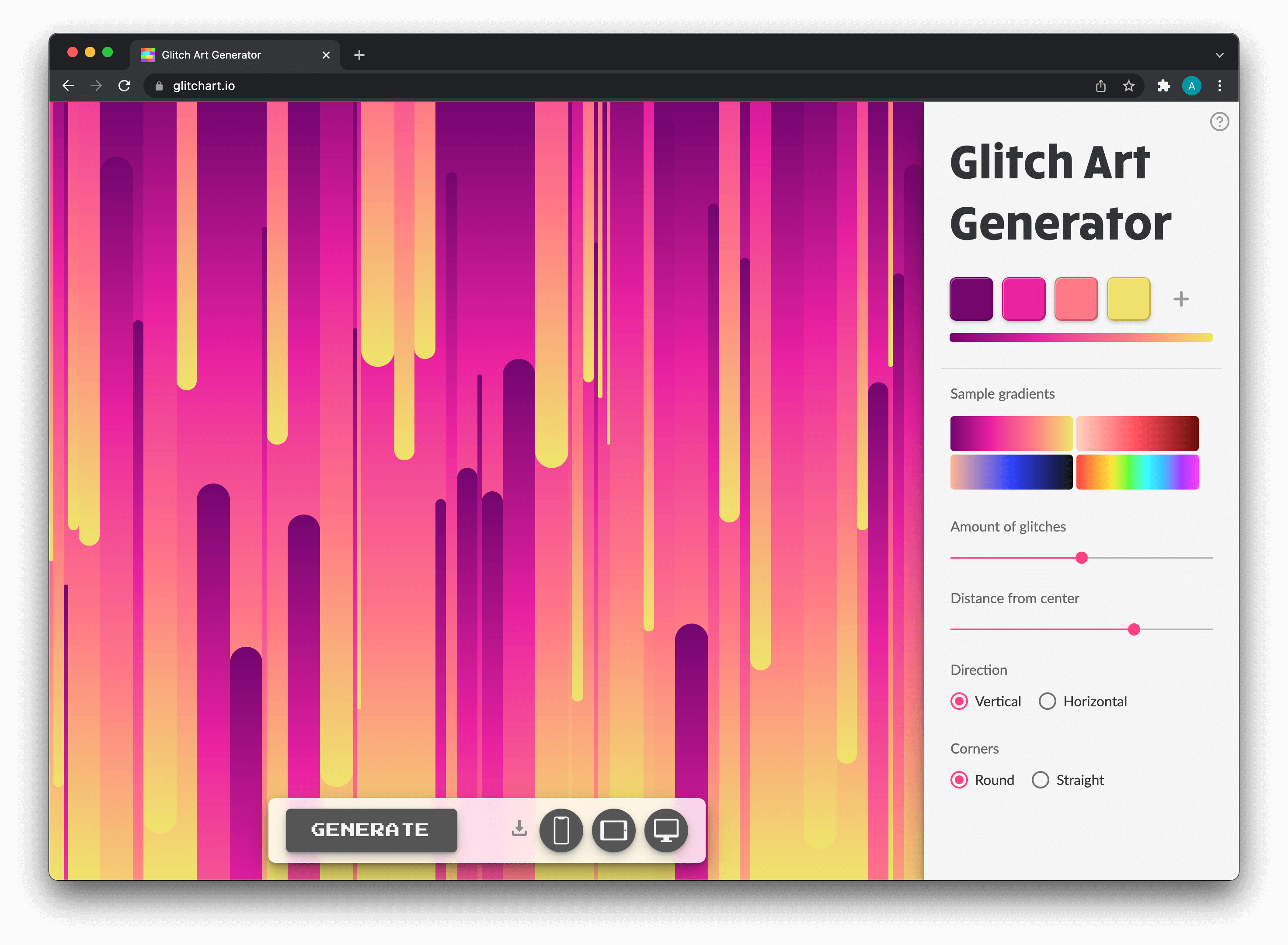 Glitch Art Generator Screenshot
